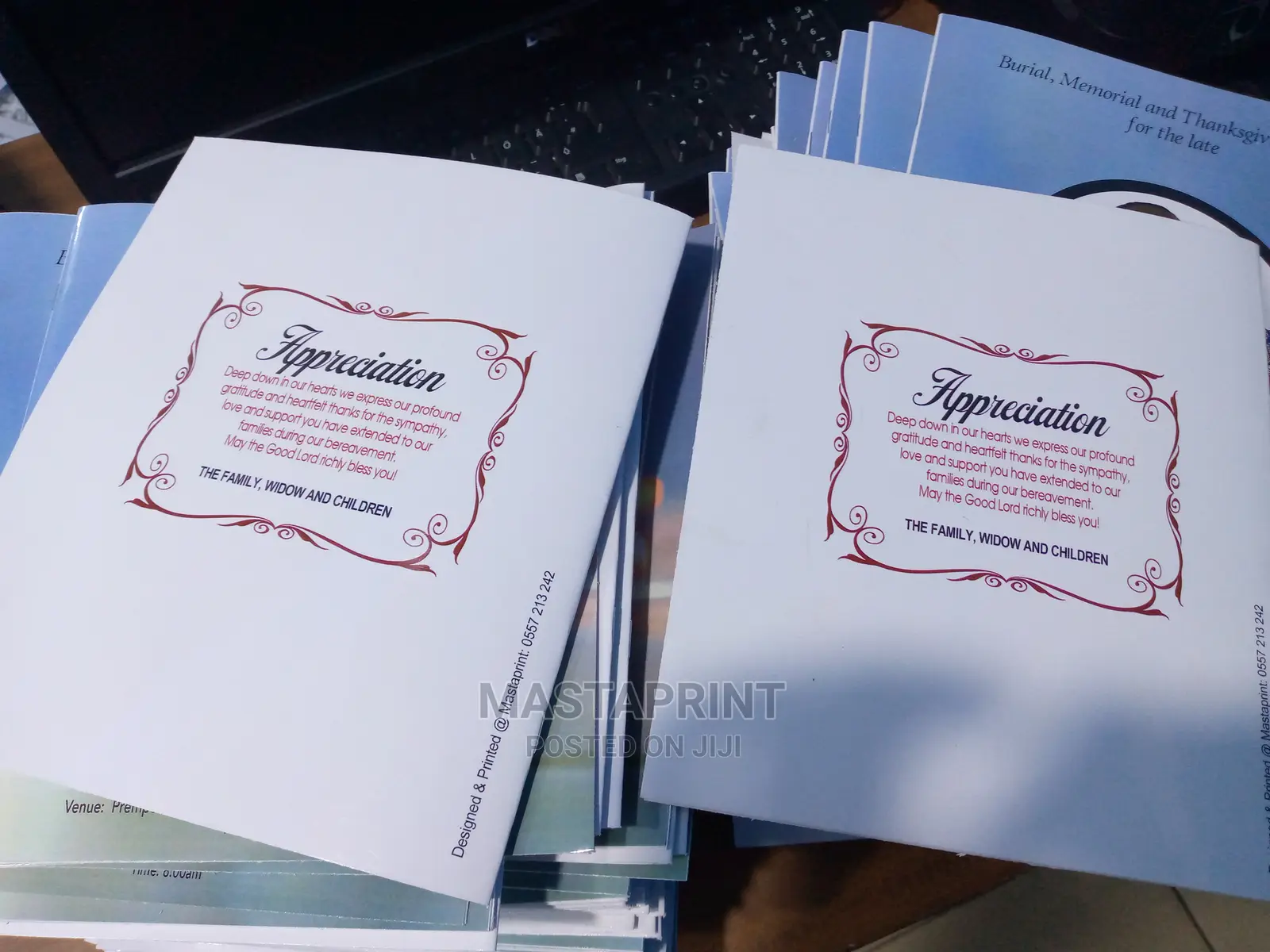 Funeral Brochure (A5 and A4 Size, Moq =100pcs)