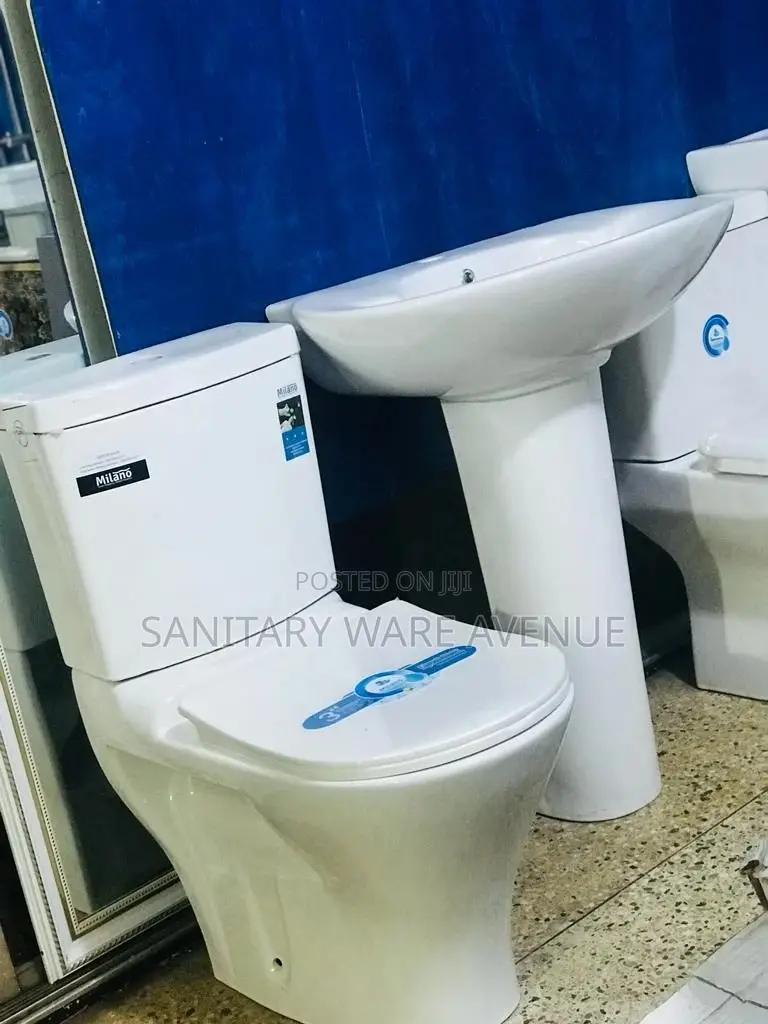 Toilet Seat - Basin + Pedestal - Complete Water Closet