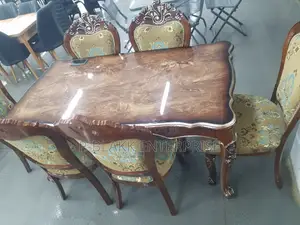 Classic Wooden Dining Table With 6chairs