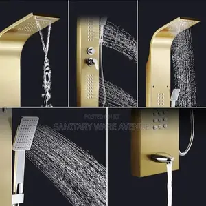 Gold Shower Panel - Waterfall Shower - Bathroom Shower