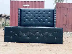 Black Leather 60x80 Foreign Double Size Frame/ Very Strong