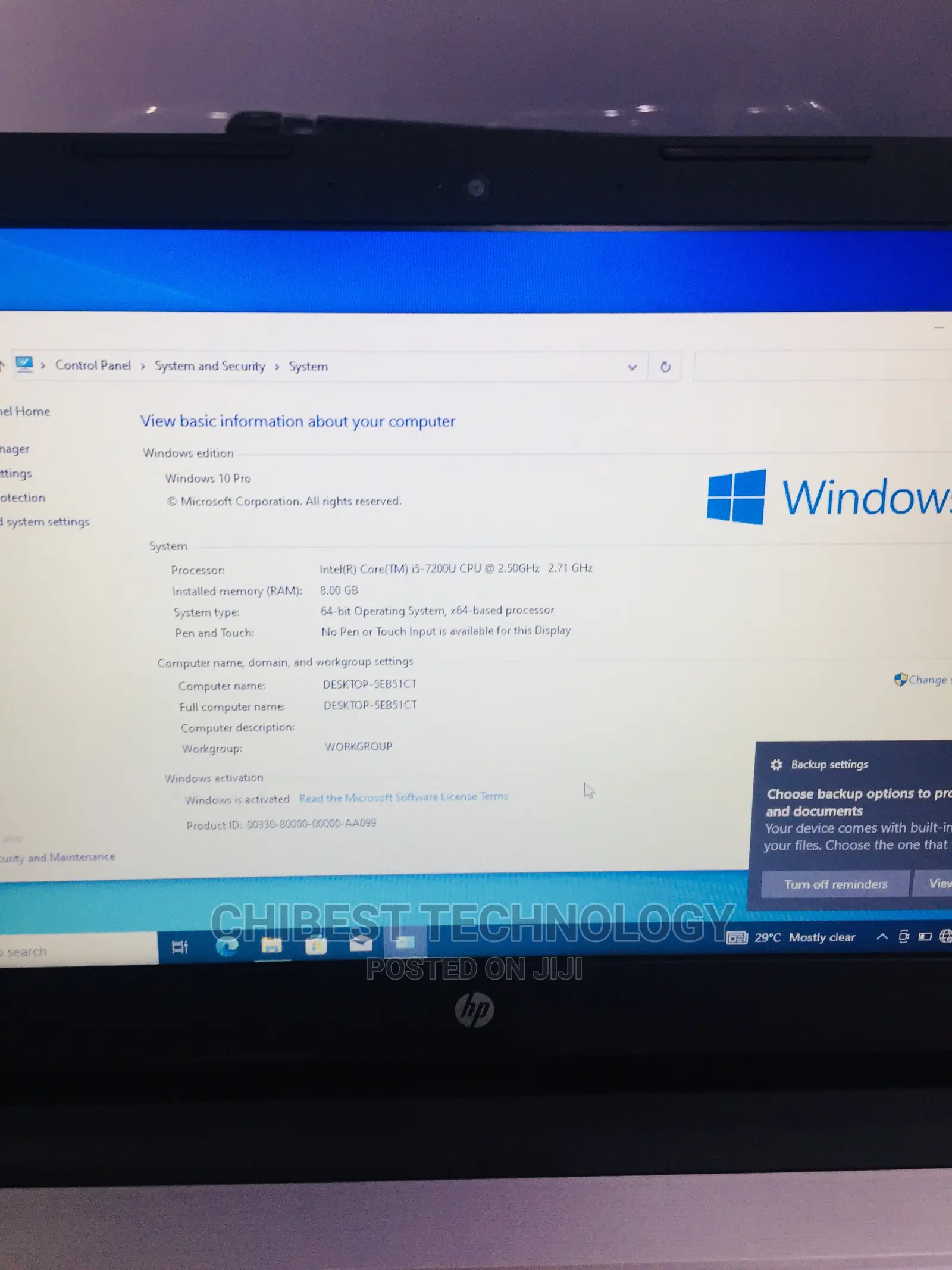 Laptop HP 348 G4 8GB Intel Core I5 SSD 256GB