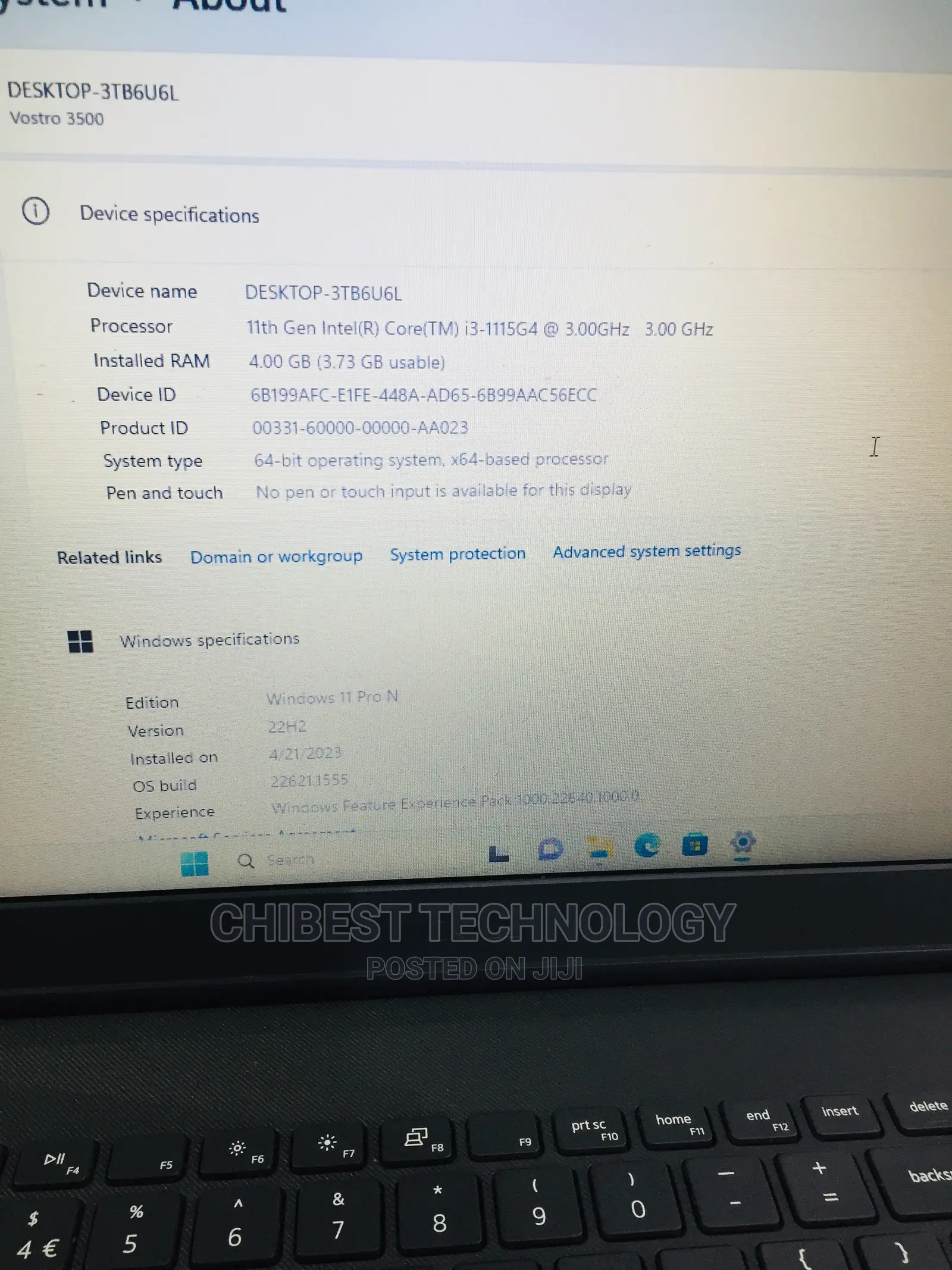 Laptop Dell Vostro 3500 4GB Intel Core I3 HDD 1T