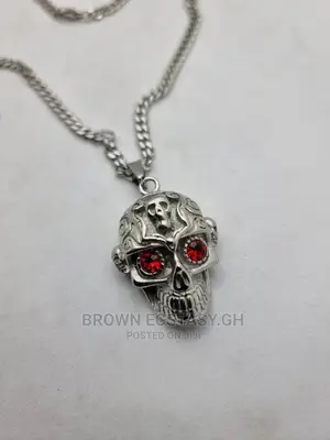 Red Eyed Skull Necklace