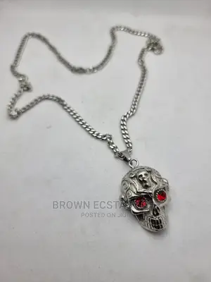 Red Eyed Skull Necklace