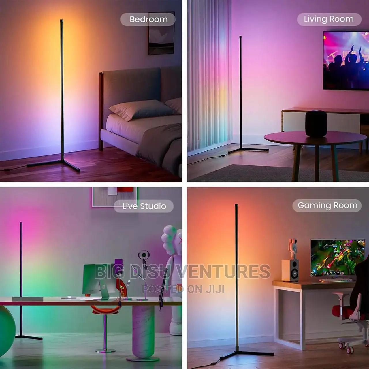RGB Led Tube Light Floor Lamp(Smart Home Modern Light Stand)