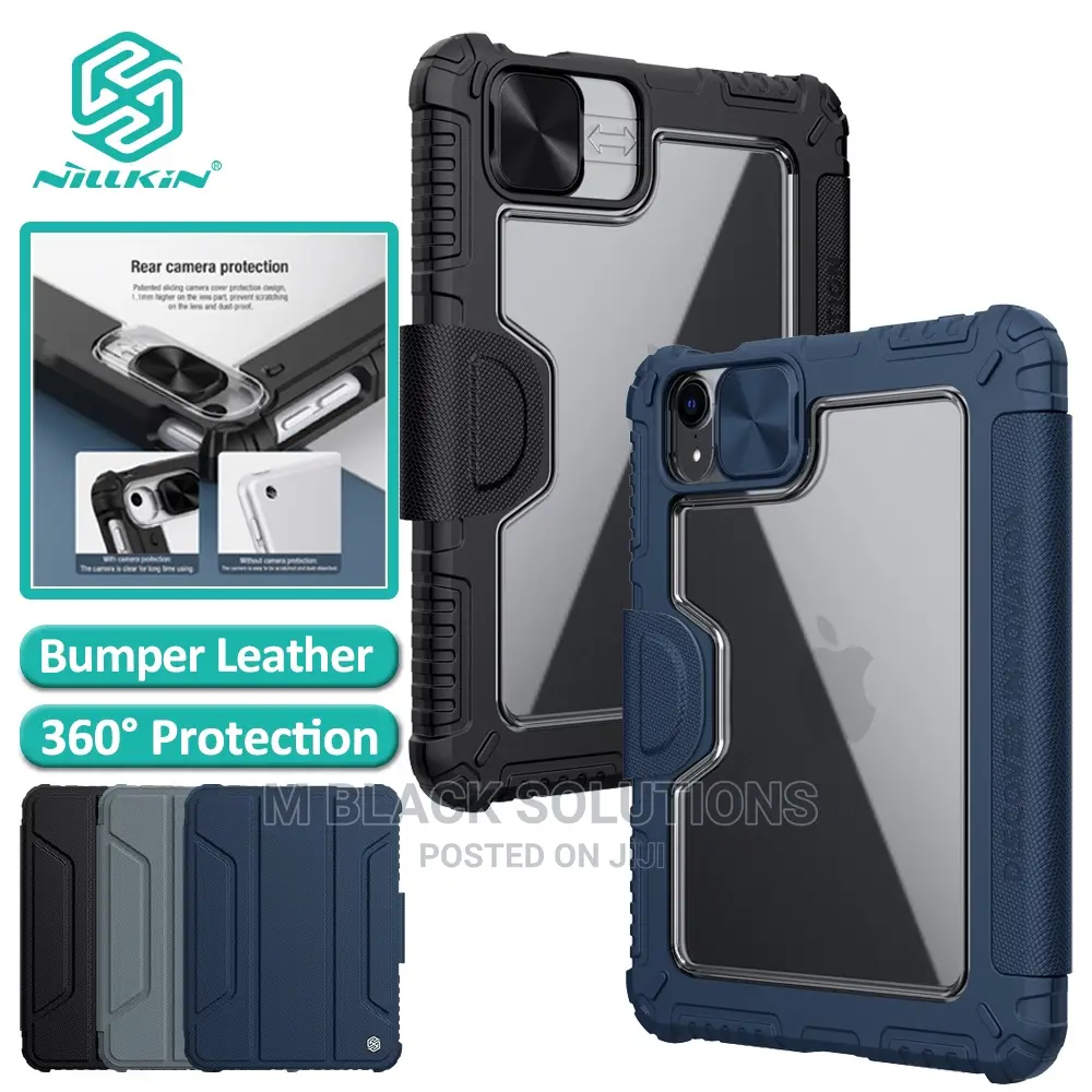 iPad 10th Gen 10.9 2022 Bumper Pro Leather Tablet Case(Blue)