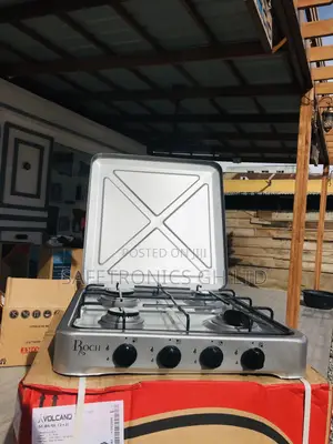 Volcano 4 Gas Stove Tabletop Metallic Gray 
