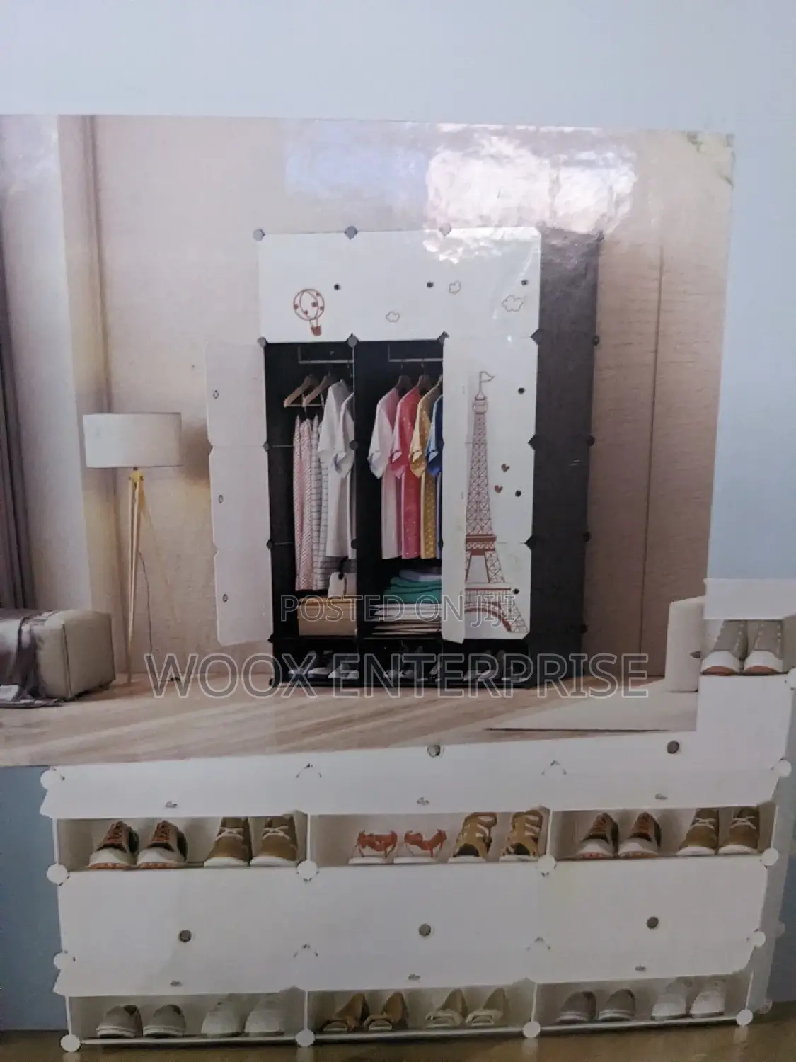 Plastic Wardrobe With Shoe Rack (12cube)