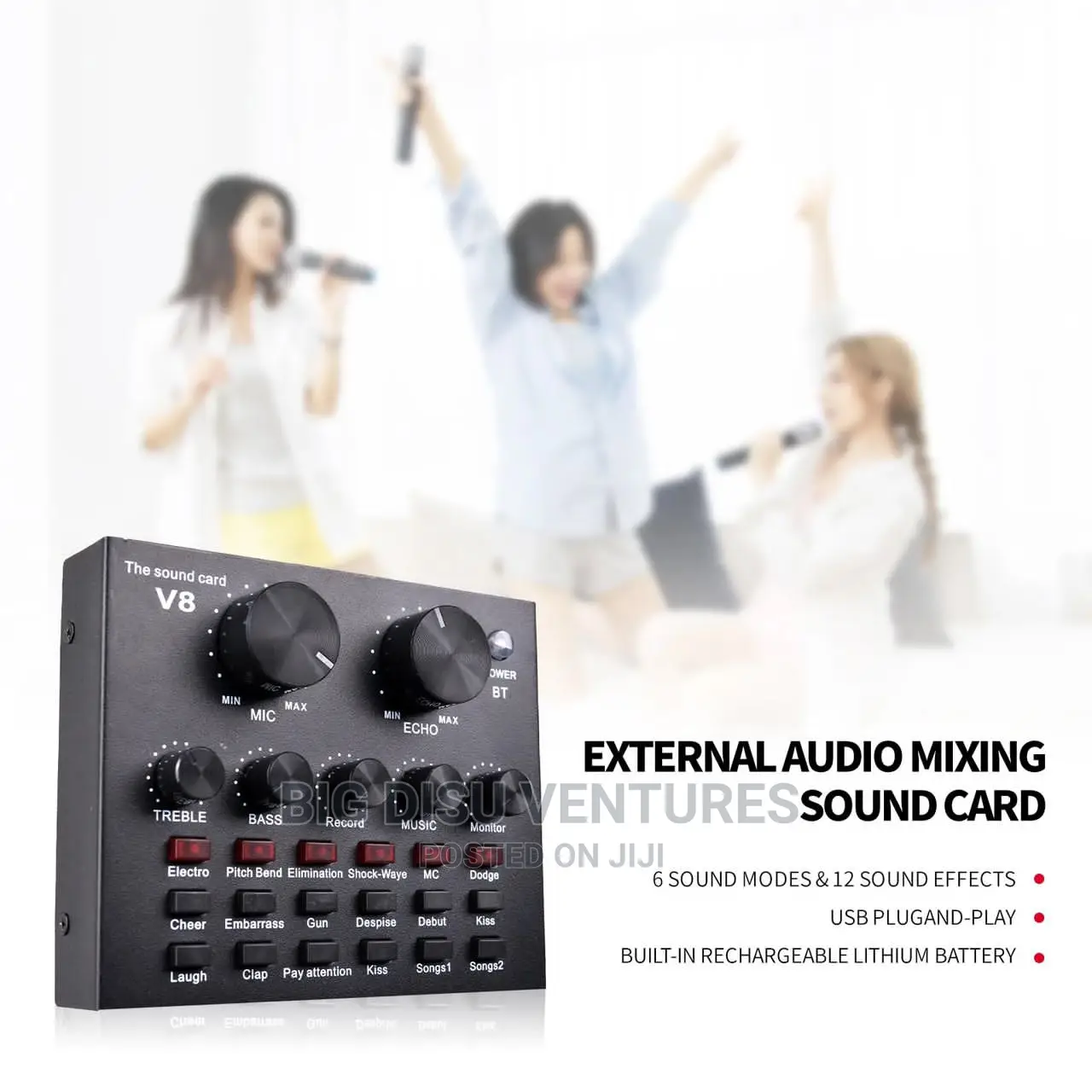 Studio Microphone With V8 Soundcard (BM800)
