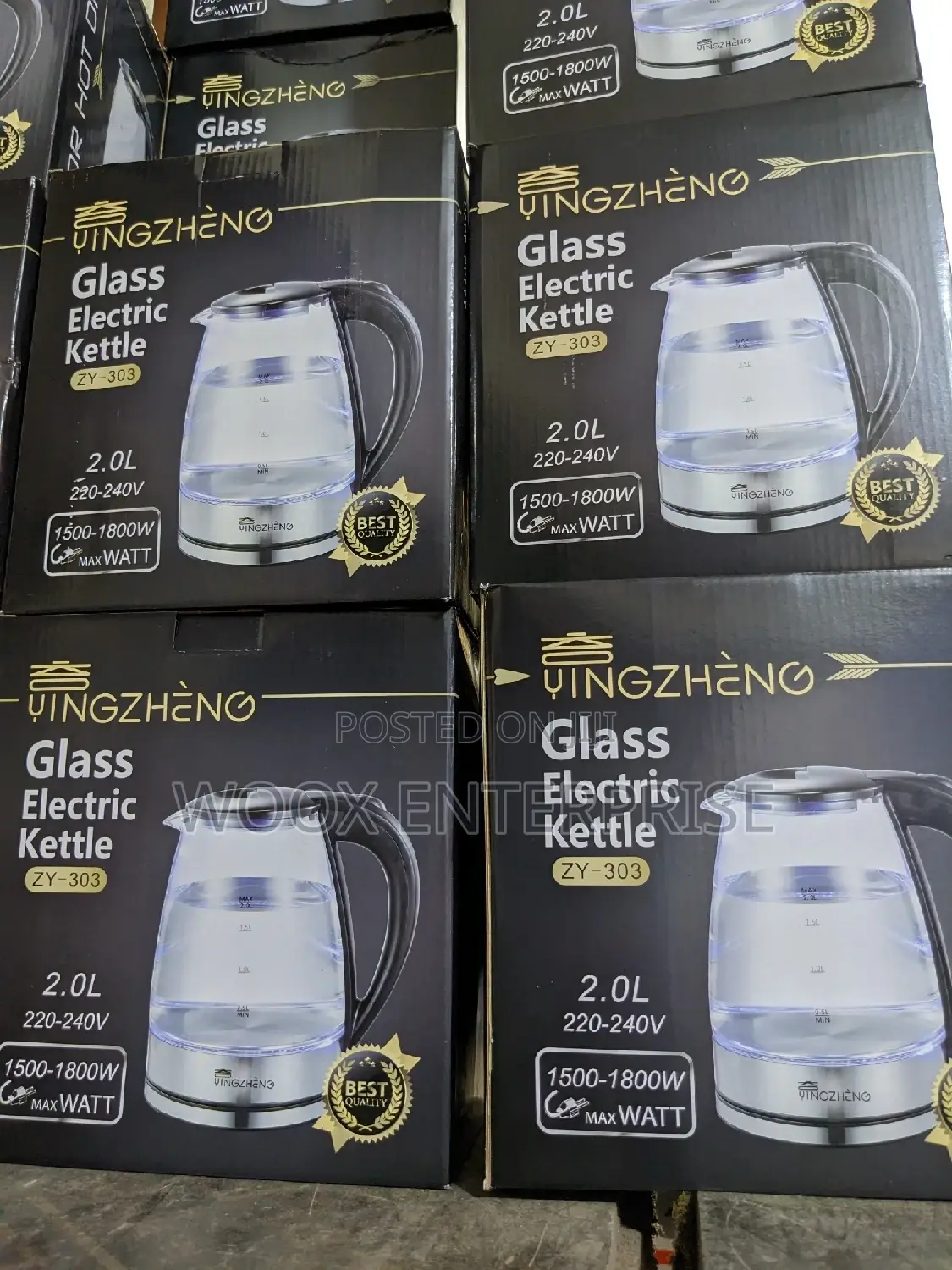 Glass Kettle With Light (2L)