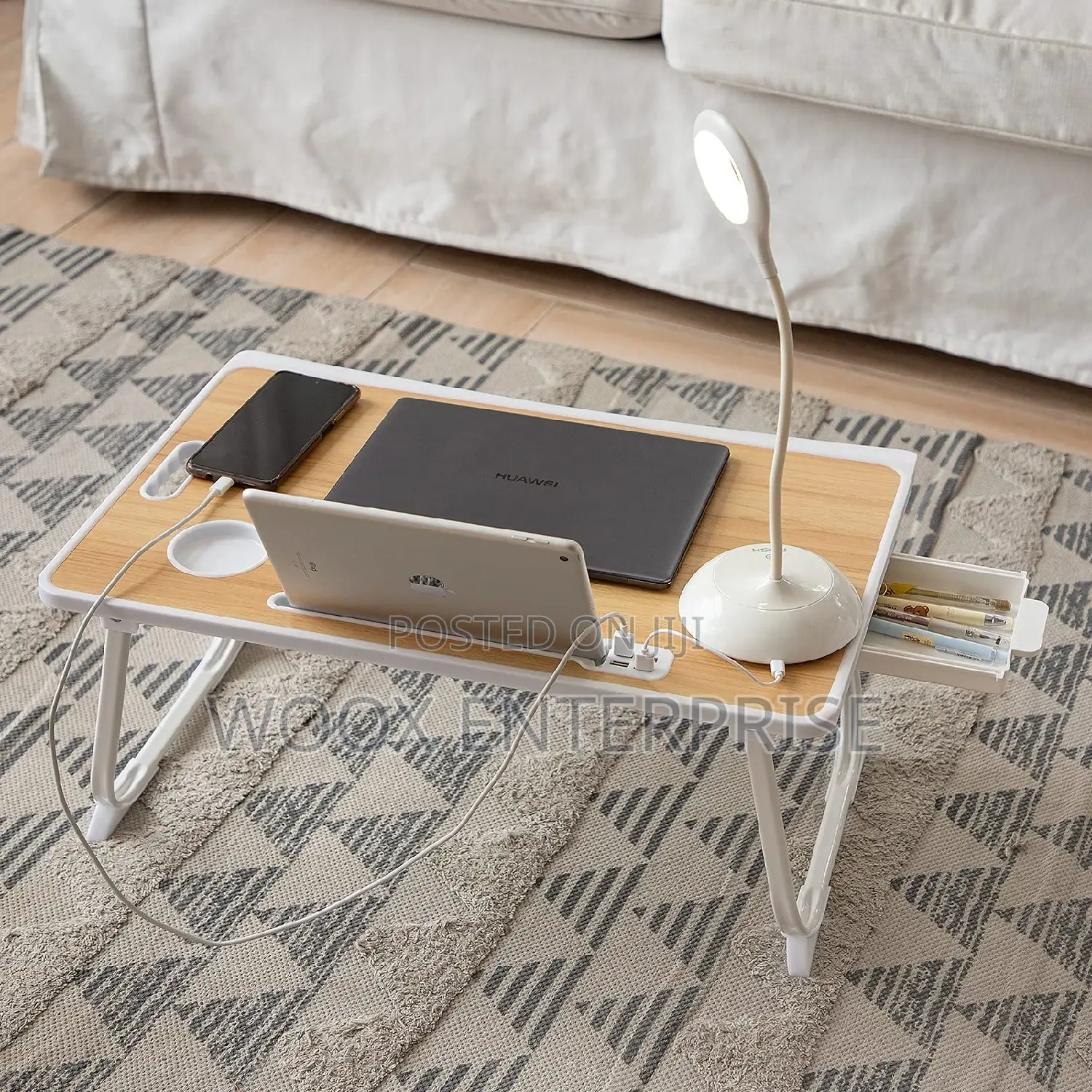 Foldable Laptop Table With Usb Port