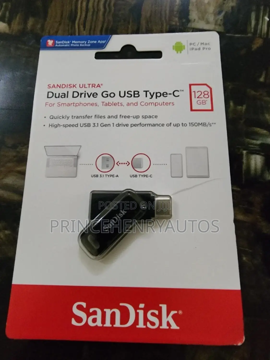 Sandisk 128GB Ultra Dual Drive Go USB Type-C SDDDC3-128G-G46