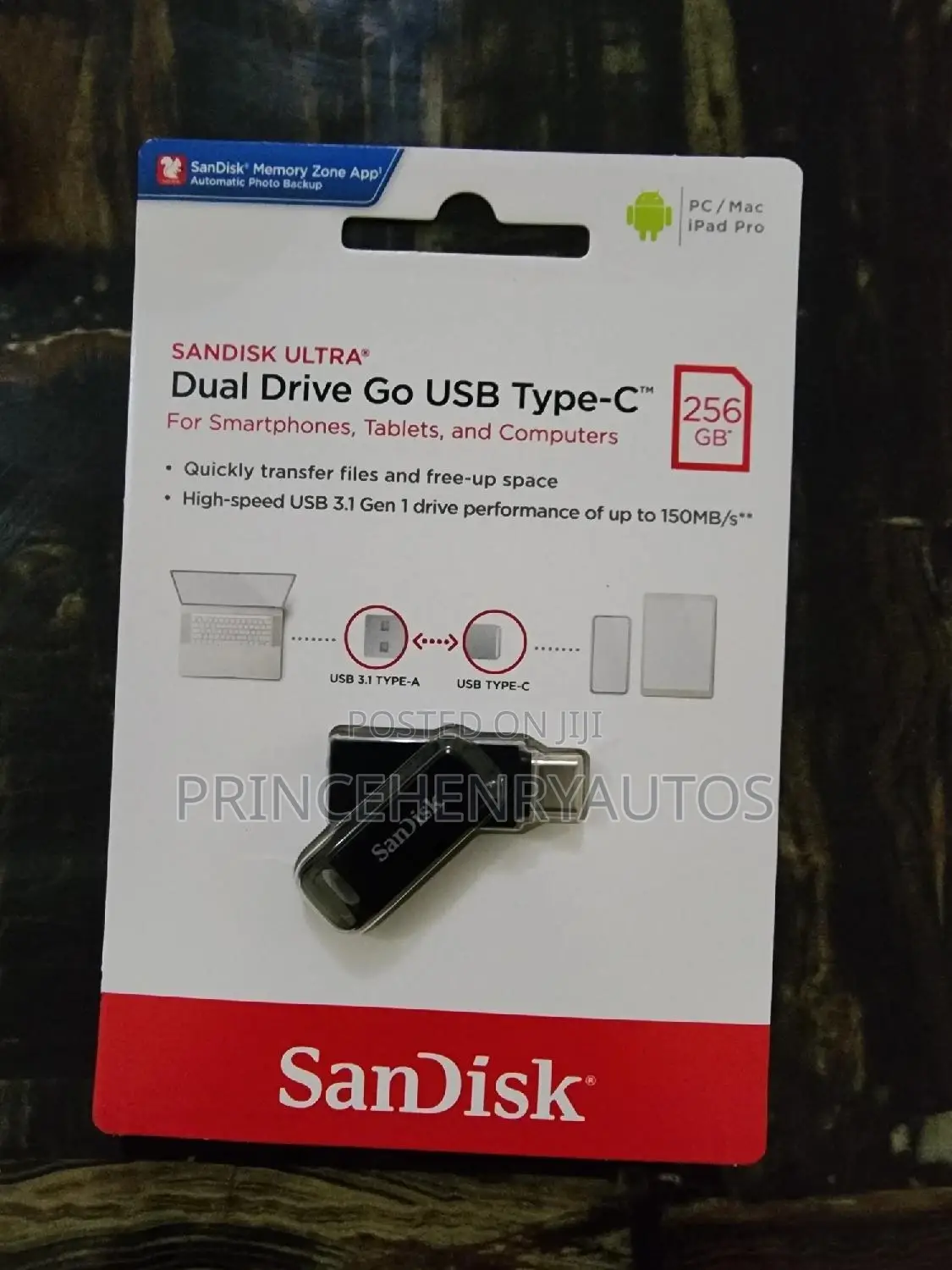 Sandisk 256GB Ultra Dual Drive Go USB Type-C SDDDC3-256G-G46