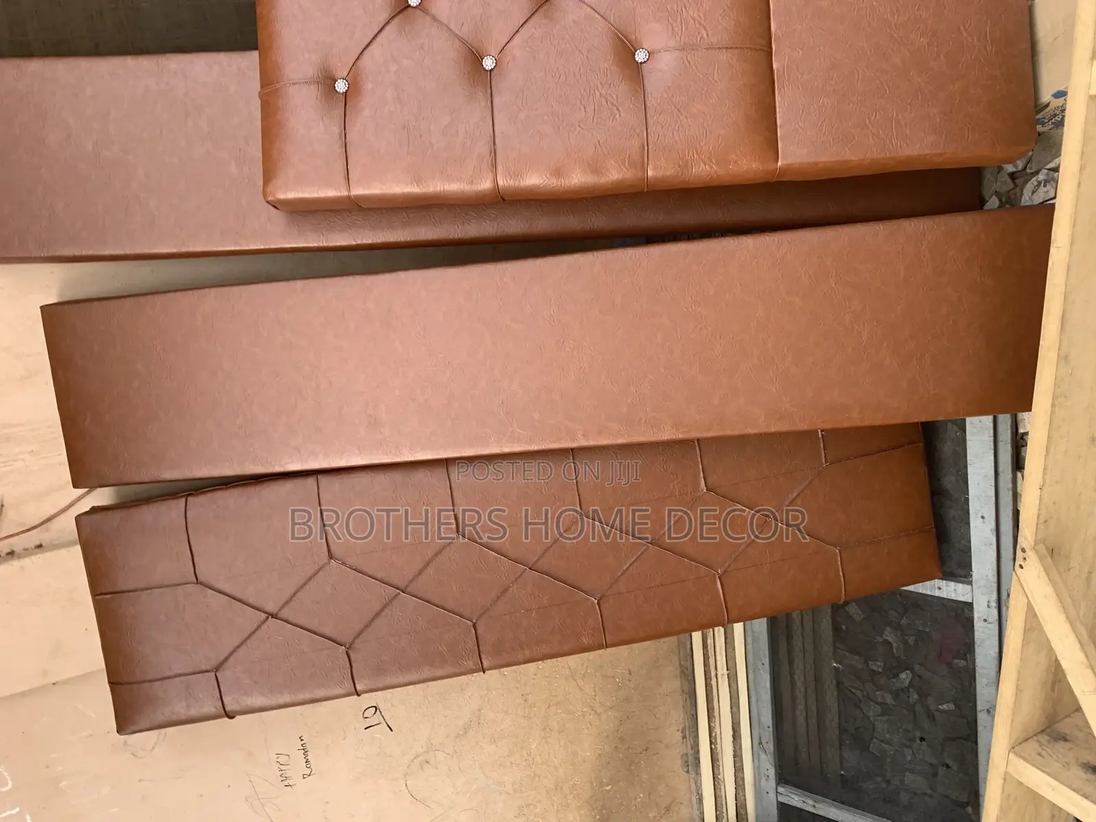 Brown Leather Bedframe