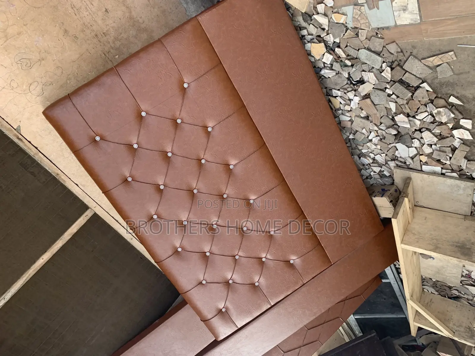Brown Leather Bedframe