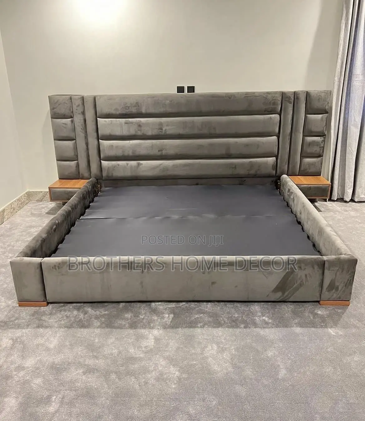King Size Gray Bedframe
