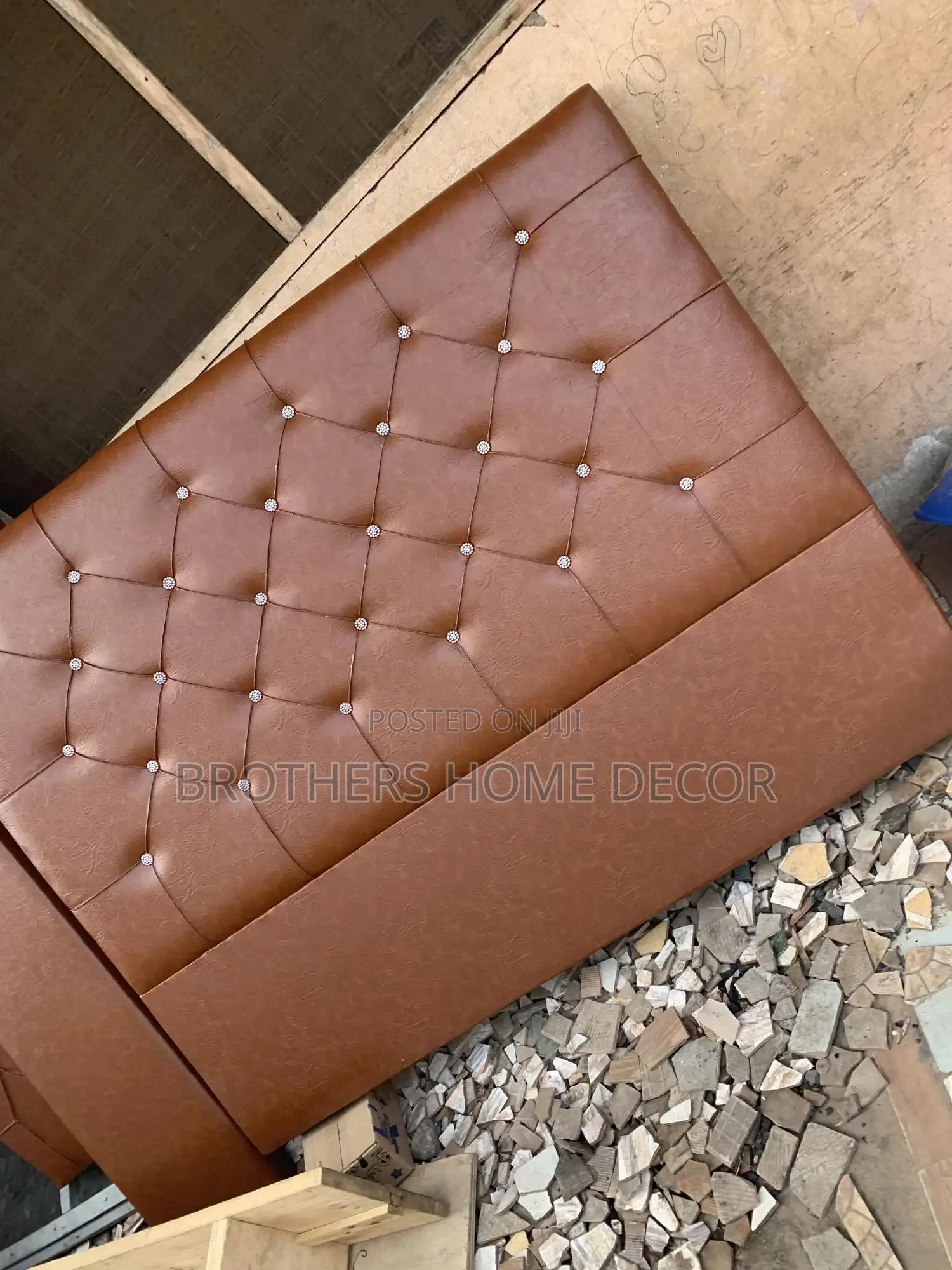 Brown Leather Bedframe