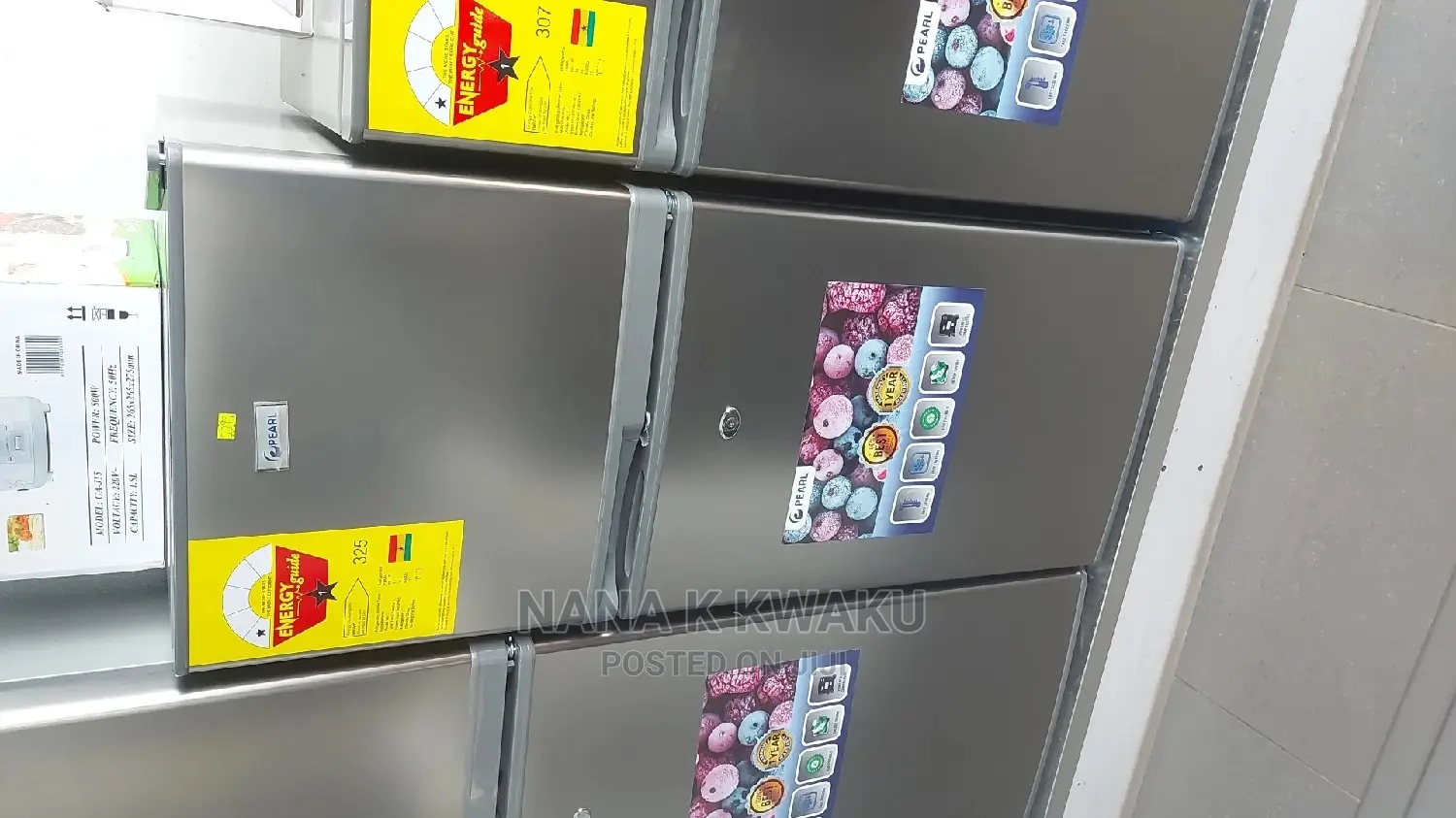 Inside Led Light_pearl 108liters Double Door Fridge