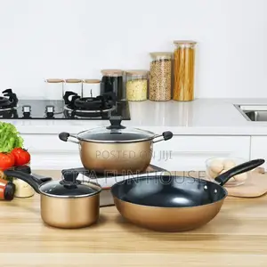 3pcs Non Stick Stainless Steel Cookware