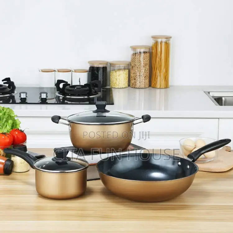 3pcs Non Stick Stainless Steel Cookware
