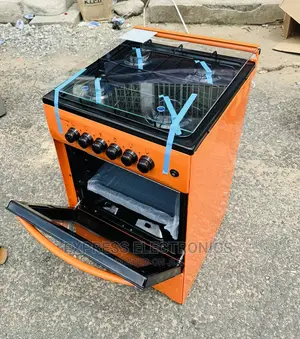 50/50 Gas Top Cooker Oven Inbuilt Light Orange Color 4b