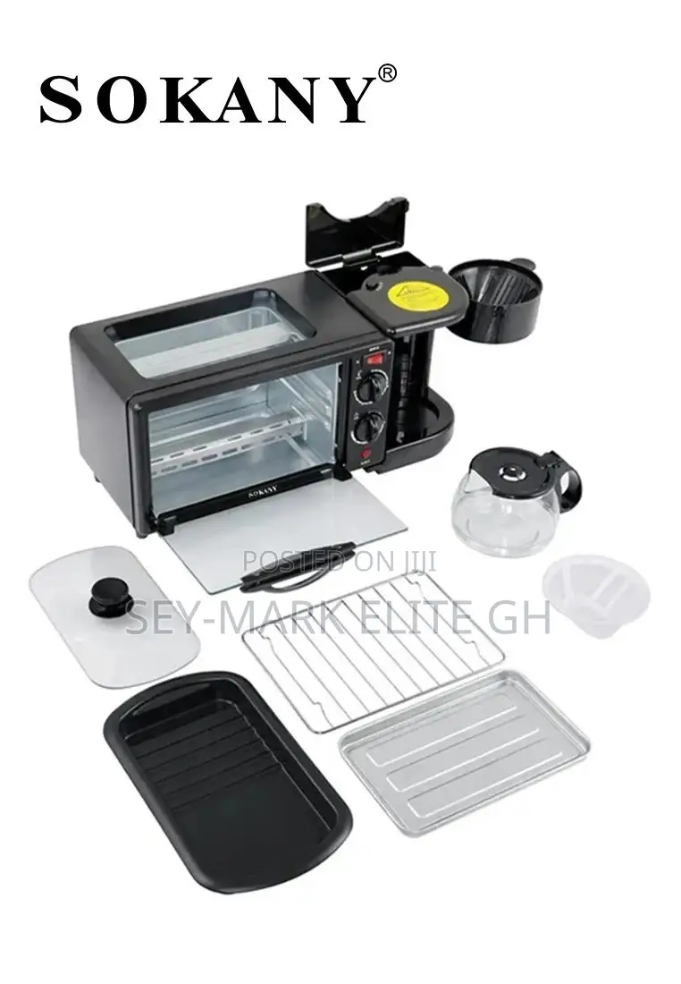 3 in 1 Toaster Fryer and Coffee Maker Electric Breakfast Mac