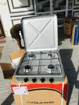Multi Task Tabletop Volcano 4 Gas Burner Metallic Gray 