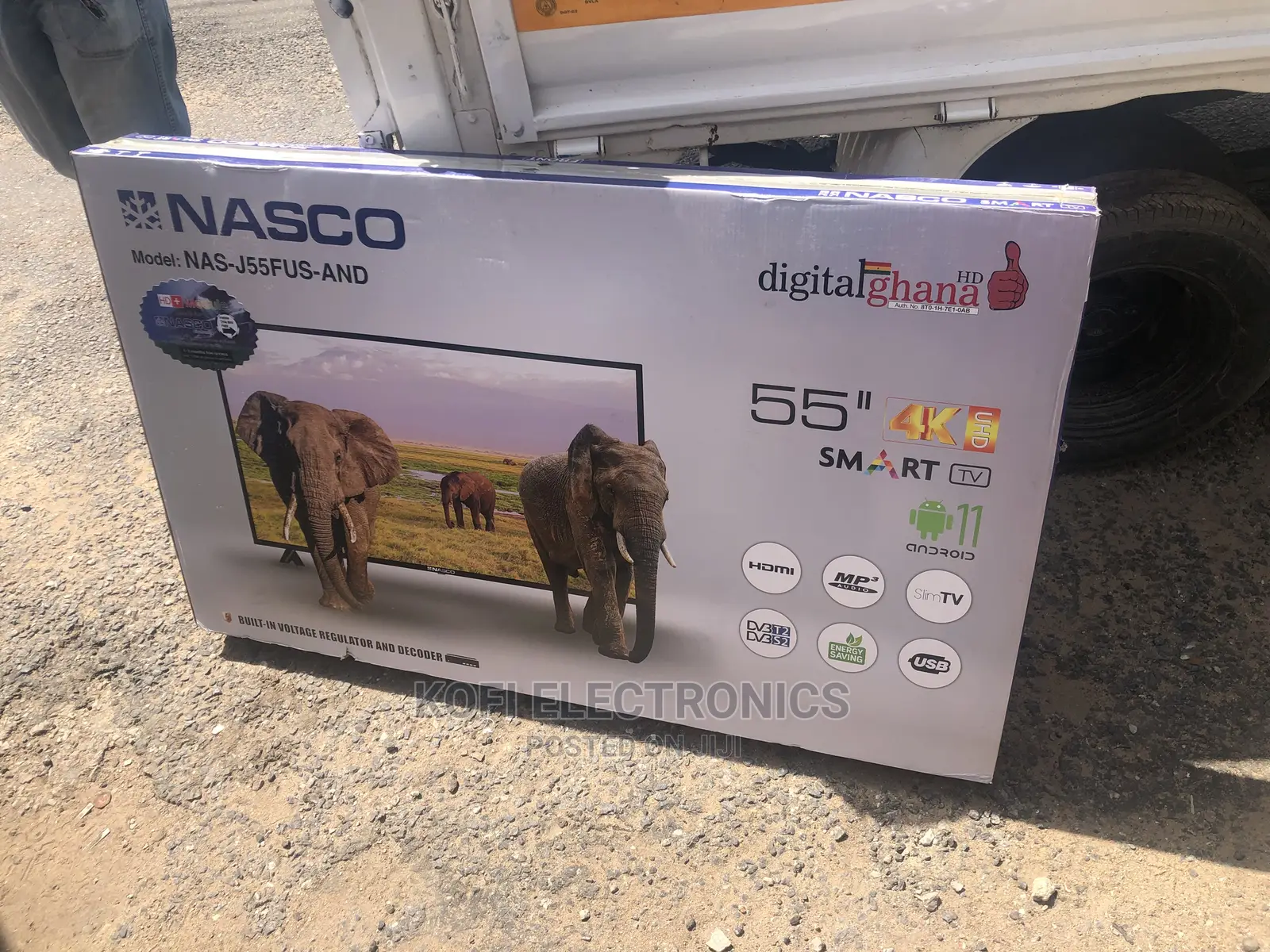 Android 11 Nasco UHD Android Smart Slim Digital Satellite