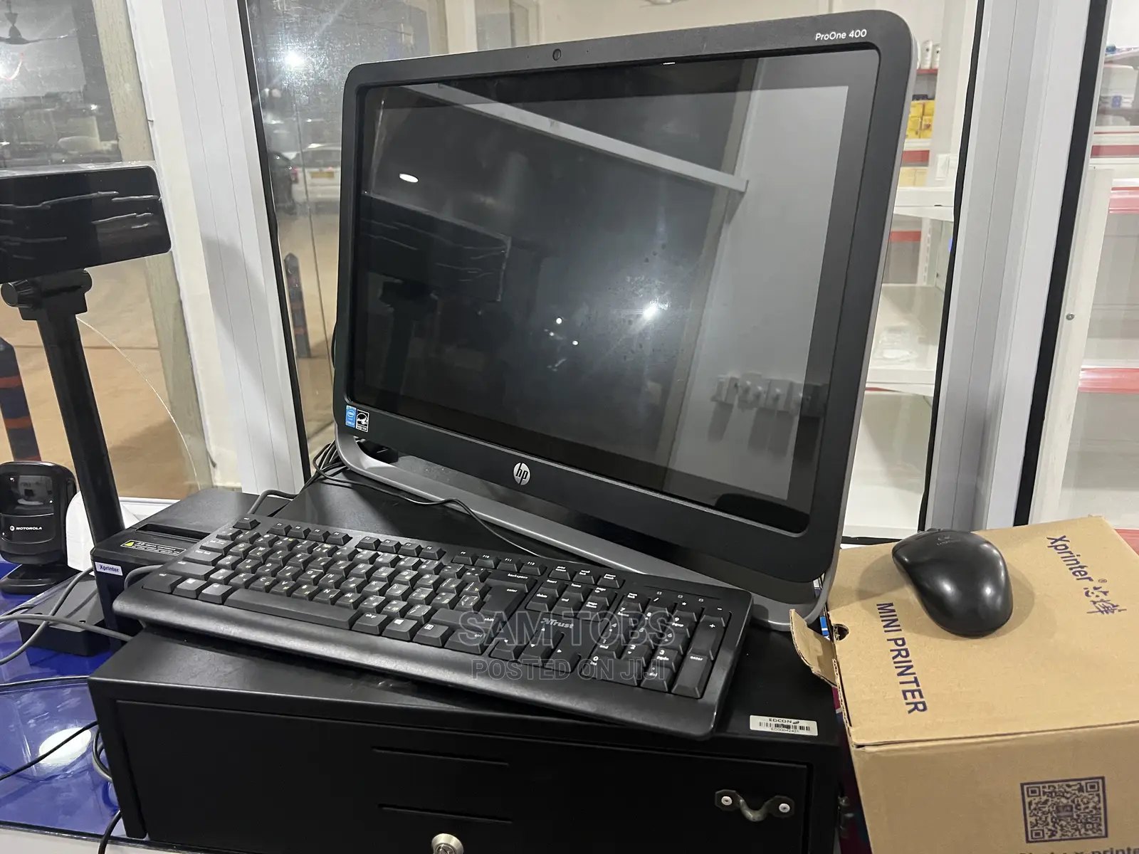 Complete AIO POS Computer Cash Drawer and Printer