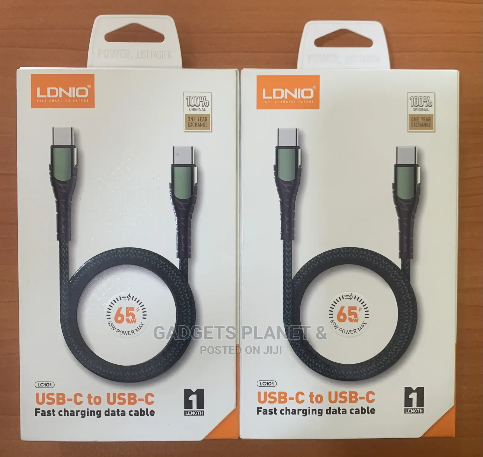 LDNIO 65W Fast Charging Sync Data Cable 1M USB-C to C