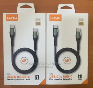 LDNIO 65W Fast Charging Sync Data Cable 1M USB-C to C
