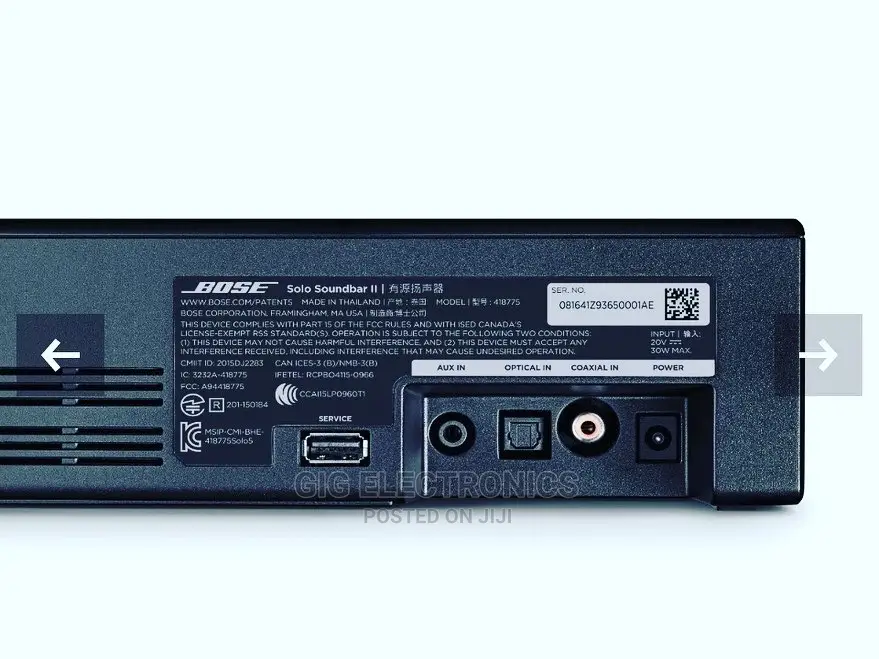 Bose Solo Soundbar Series II - Black