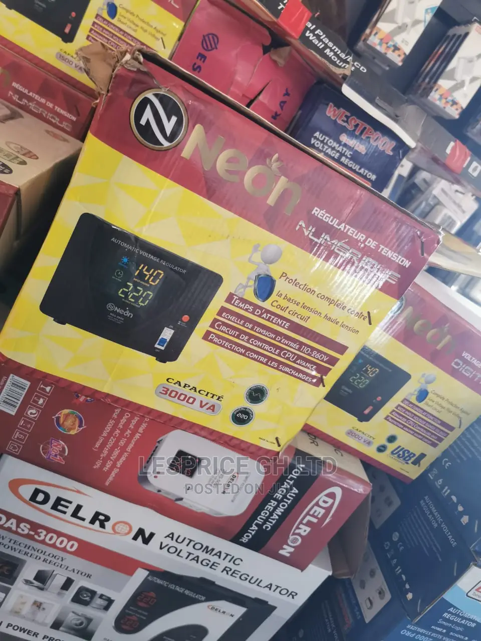 Exclusive Neon Digital Voltage Stabilizer 1500 Watts
