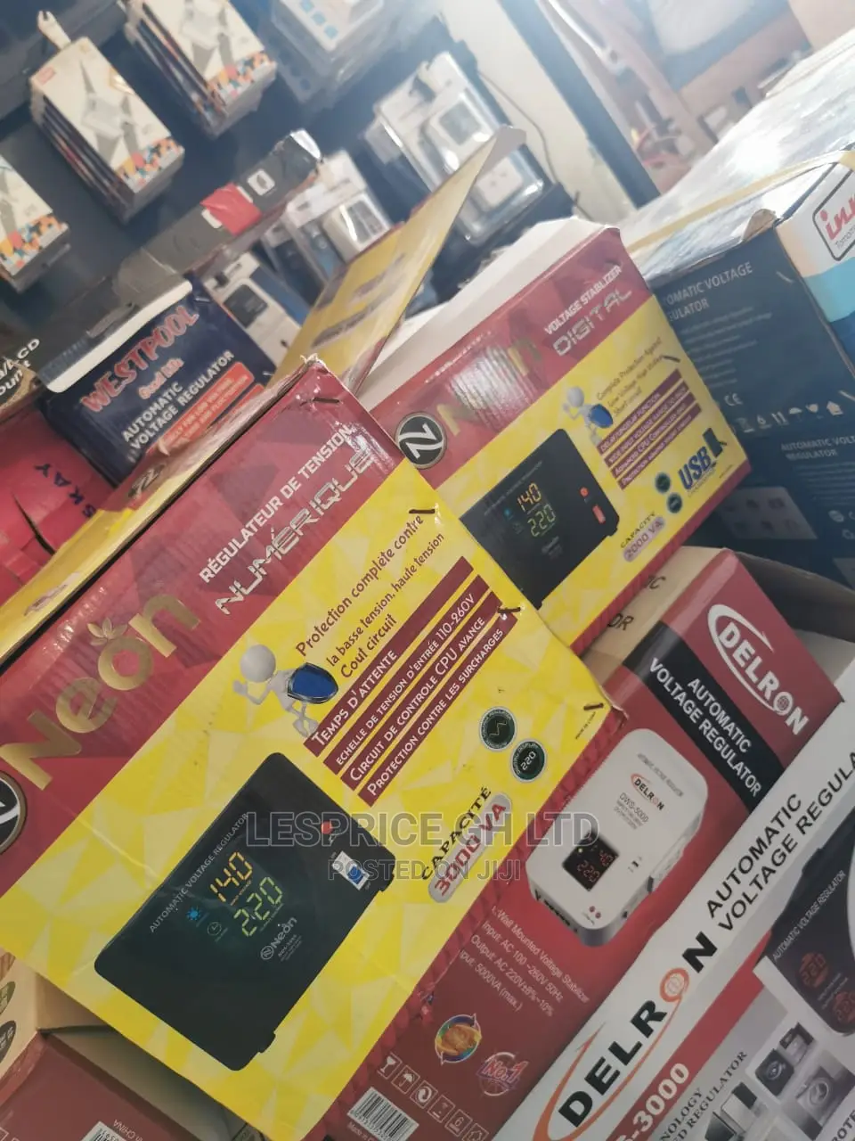 Brand New Neon Digital Voltage Stabilizer 1500 Watts