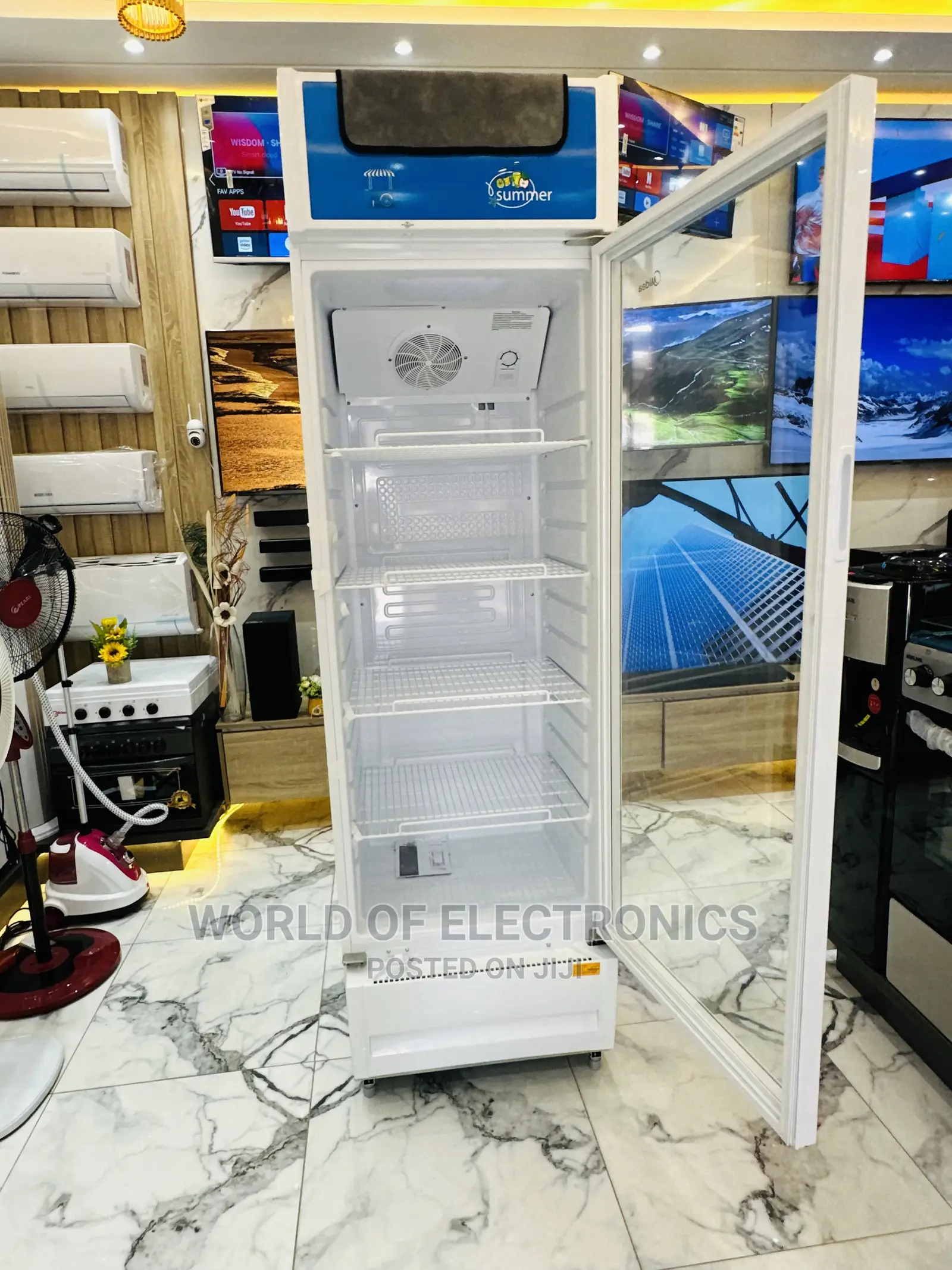 Temperature Control Midea 400L Single Door Display Grit