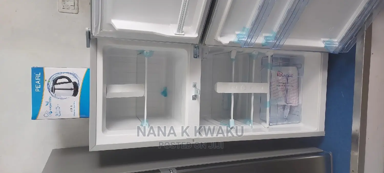 New Silver Nasco Nasf2-14 Double Door Fridge