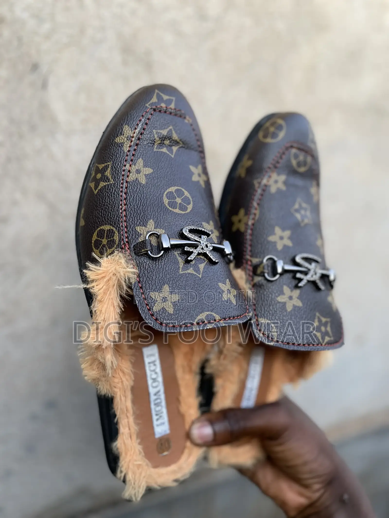 Brown Louis Vuitton (Lv) Half Shoe