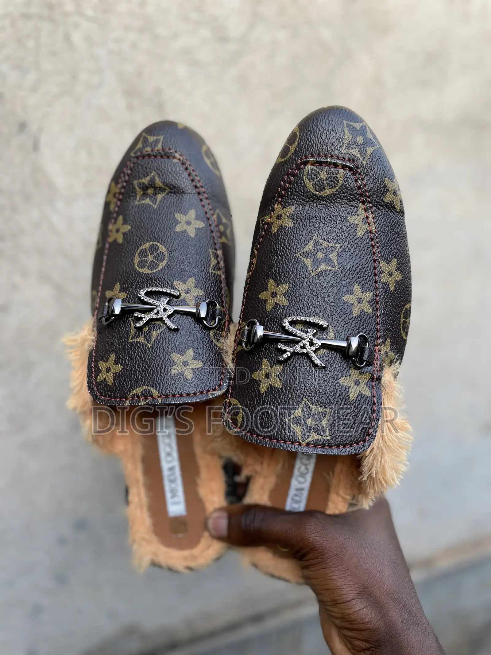Brown Louis Vuitton (Lv) Half Shoe