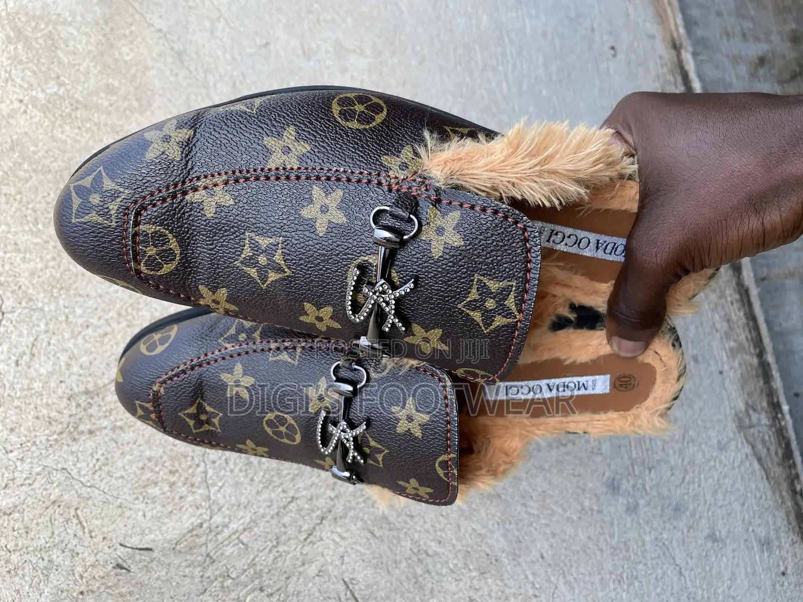 Brown Louis Vuitton (Lv) Half Shoe