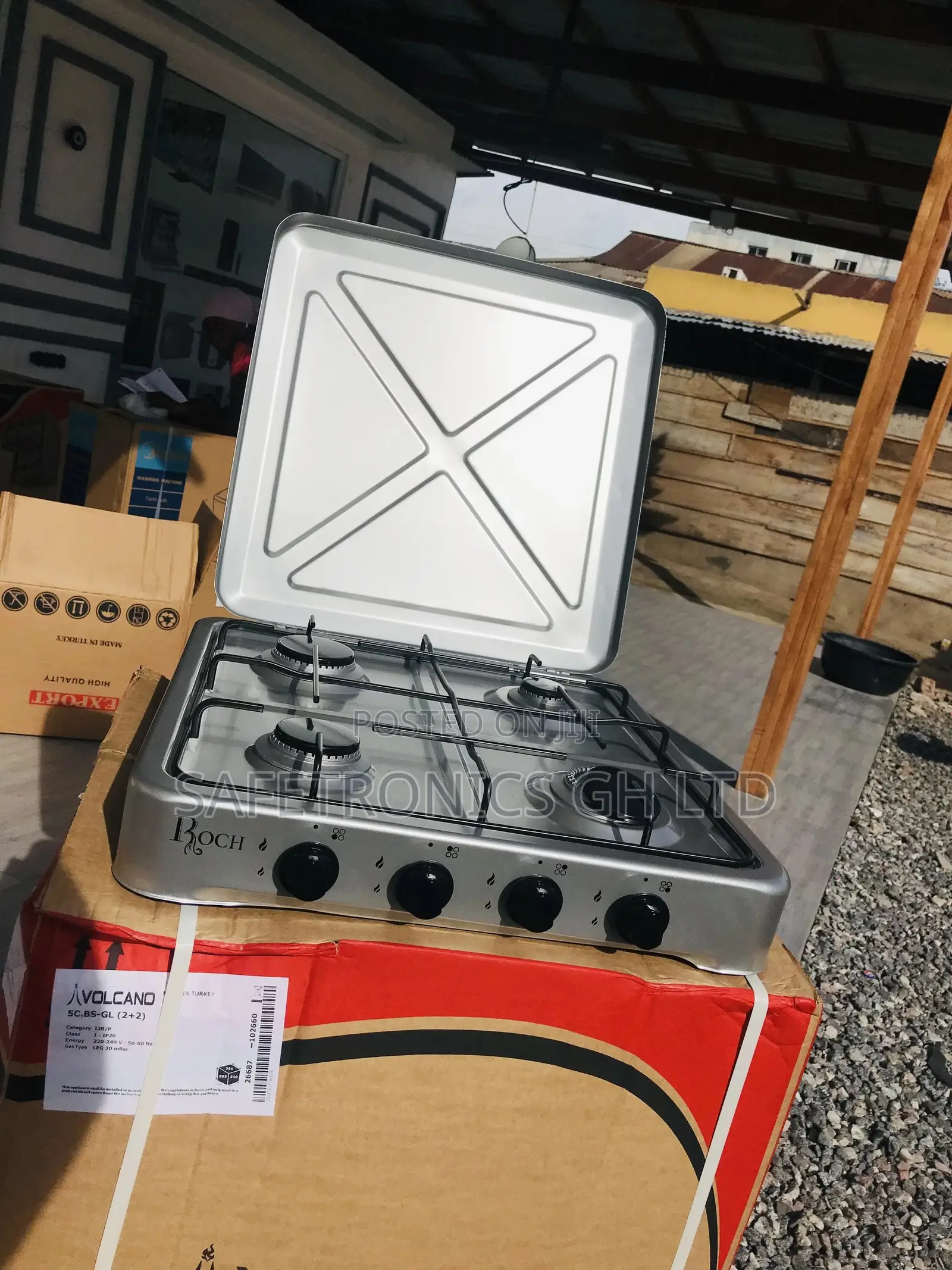 High Quality Metallic Gray 4gas Cooker Stove Tabletop
