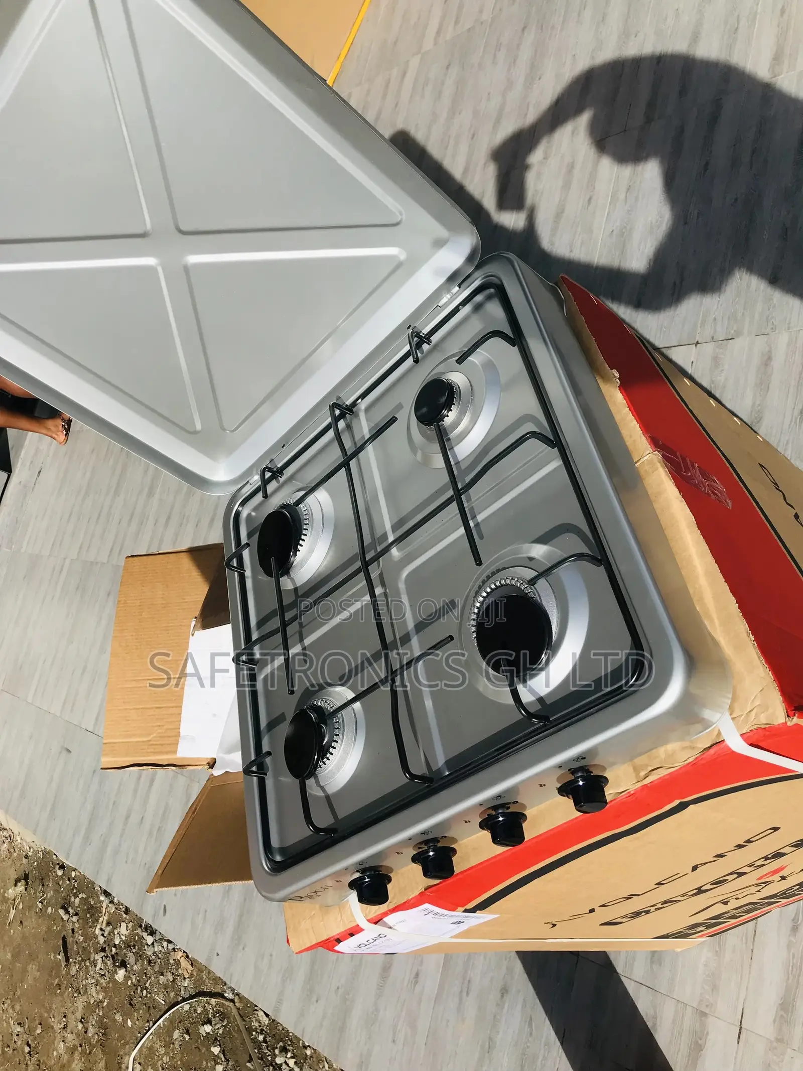 Available Neat 4 Gas Tabletop Stove Metallic Gray 