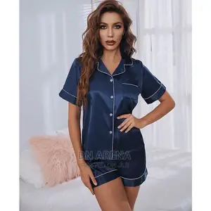 Soft Silk Short Sleeves Pyjamas