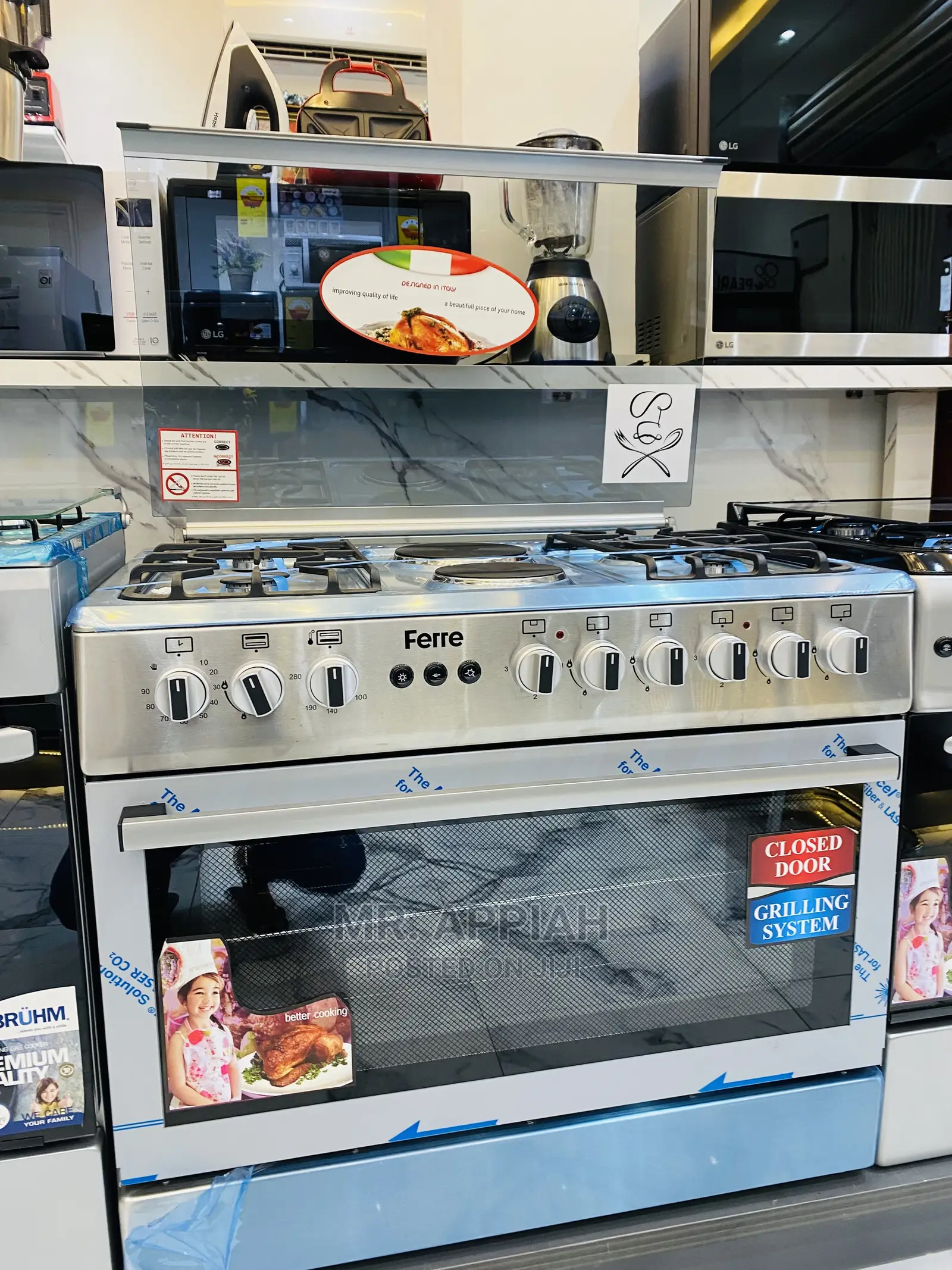 Super Powerful Ferre 2electric,4 Gas Burner Oven in Stock