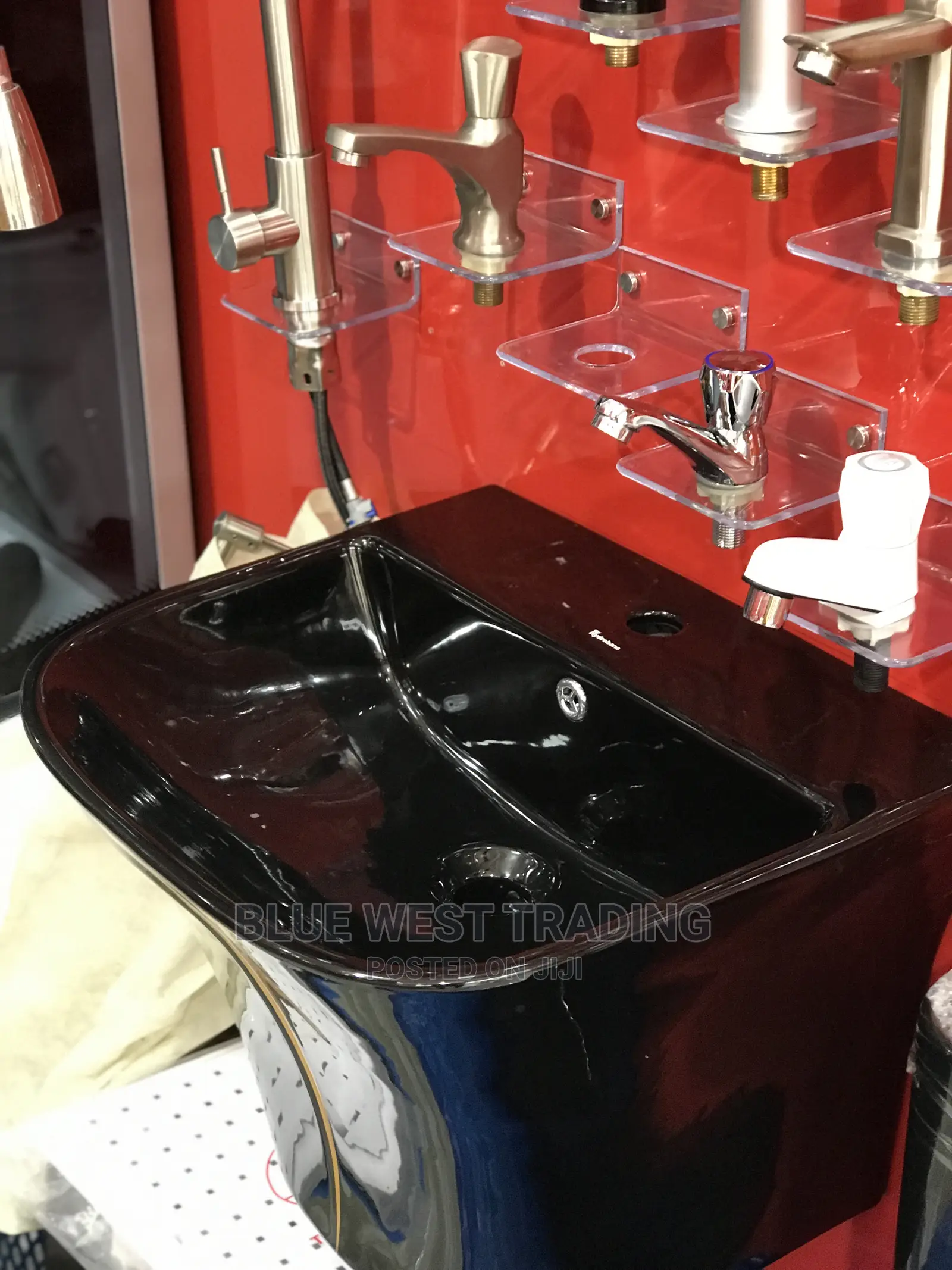 Wall Hung Basin - Black and Gold Basin