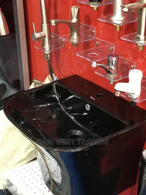 Wall Hung Basin - Black and Gold Basin
