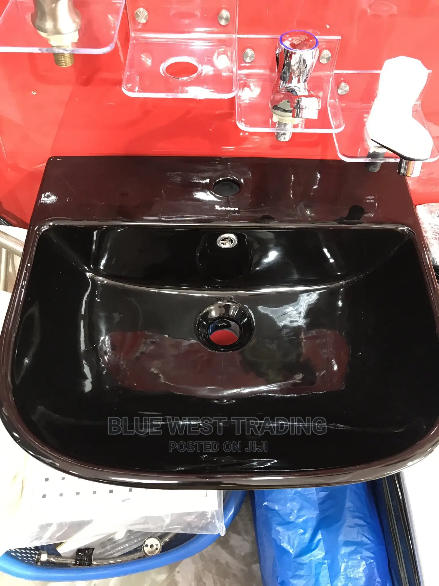 Wall Hung Basin - Black and Gold Basin