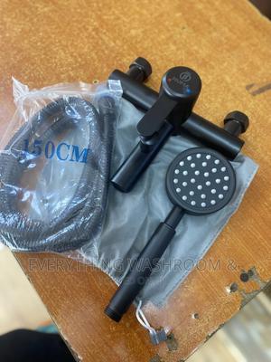 Black Shower-Bathroom Shower-Aluminum-Black Chain and Handle in Accra ...