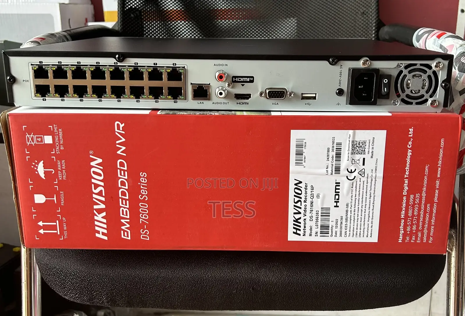 Hikvision 16ch NVR With 16port Poe.