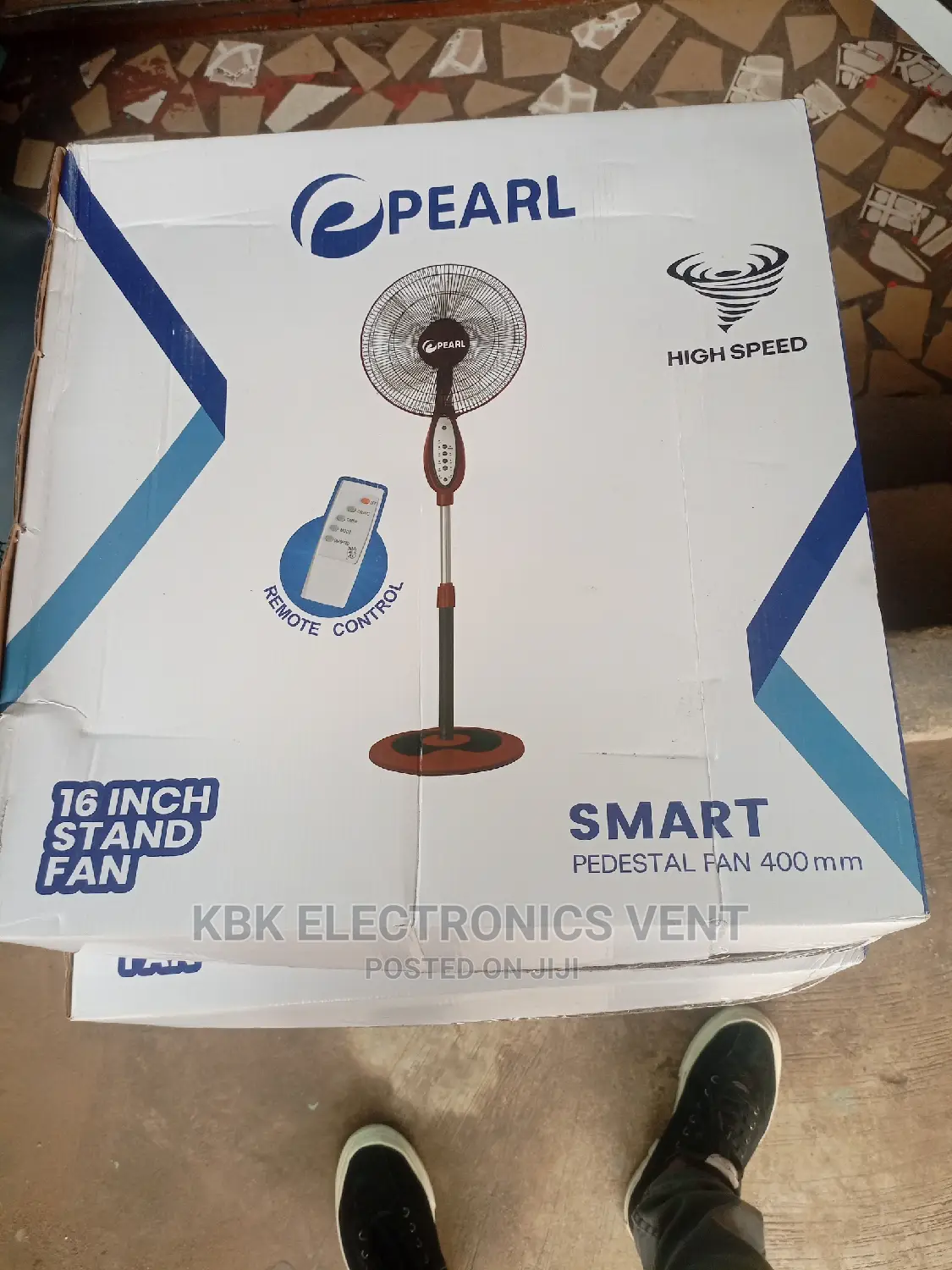 Pearl 16" Standing Fan With Remote